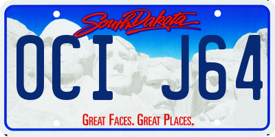 SD license plate 0CIJ64