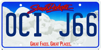SD license plate 0CIJ66
