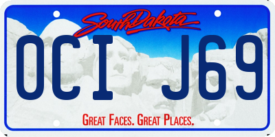 SD license plate 0CIJ69