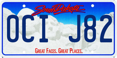 SD license plate 0CIJ82