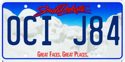 SD license plate 0CIJ84