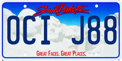 SD license plate 0CIJ88