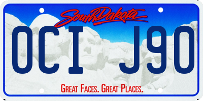 SD license plate 0CIJ90