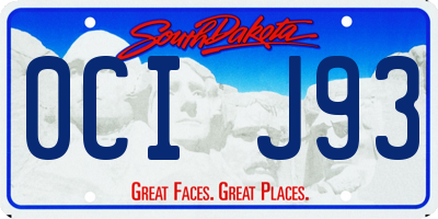 SD license plate 0CIJ93