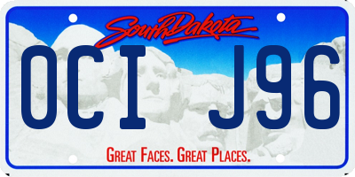 SD license plate 0CIJ96