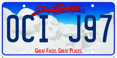SD license plate 0CIJ97