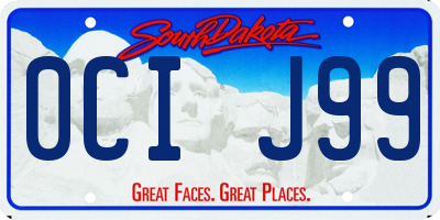 SD license plate 0CIJ99