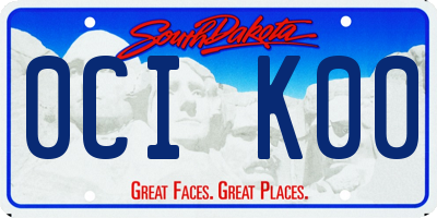SD license plate 0CIK00