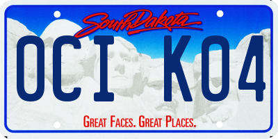 SD license plate 0CIK04