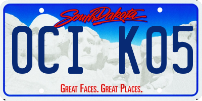 SD license plate 0CIK05