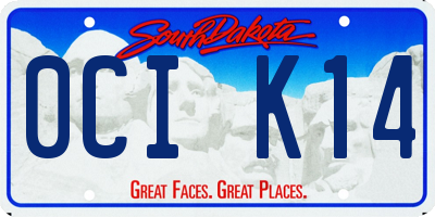 SD license plate 0CIK14