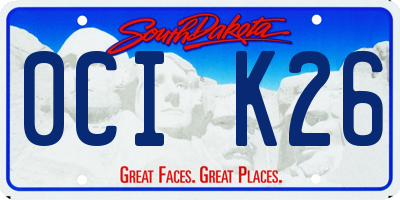 SD license plate 0CIK26