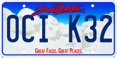 SD license plate 0CIK32