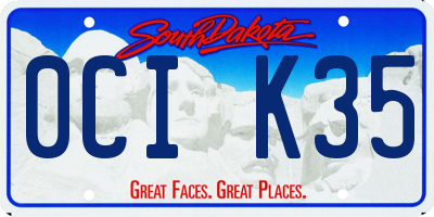 SD license plate 0CIK35