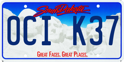 SD license plate 0CIK37