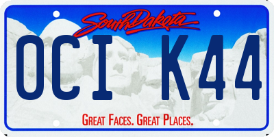 SD license plate 0CIK44