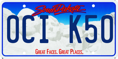 SD license plate 0CIK50