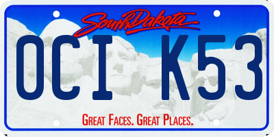 SD license plate 0CIK53