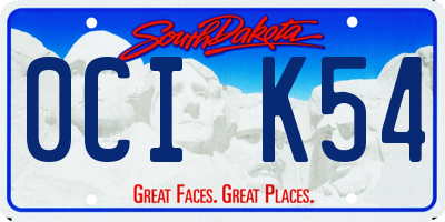 SD license plate 0CIK54