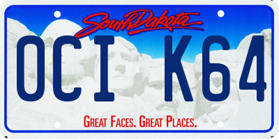 SD license plate 0CIK64