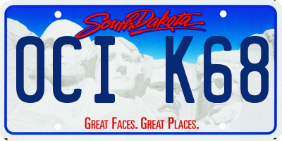 SD license plate 0CIK68