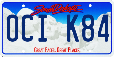SD license plate 0CIK84