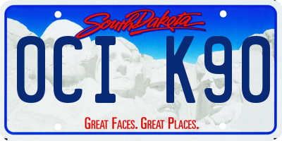 SD license plate 0CIK90