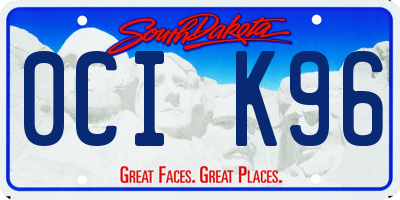 SD license plate 0CIK96