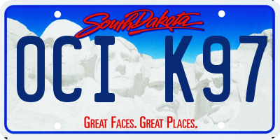 SD license plate 0CIK97