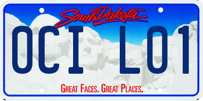 SD license plate 0CIL01