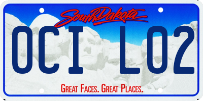 SD license plate 0CIL02