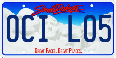 SD license plate 0CIL05