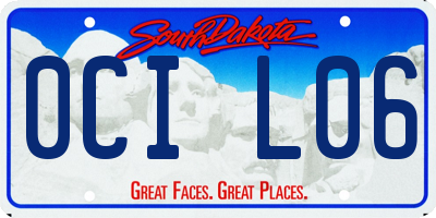 SD license plate 0CIL06