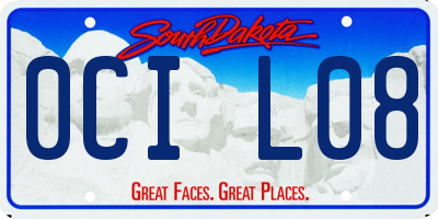 SD license plate 0CIL08