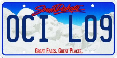 SD license plate 0CIL09