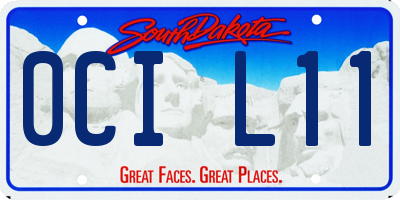 SD license plate 0CIL11