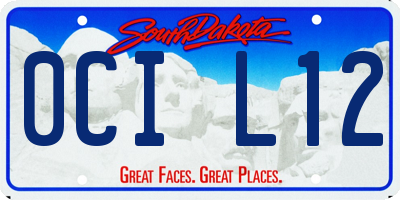 SD license plate 0CIL12