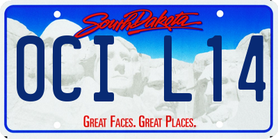 SD license plate 0CIL14
