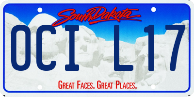 SD license plate 0CIL17