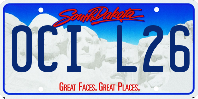 SD license plate 0CIL26