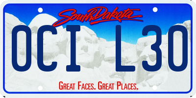 SD license plate 0CIL30