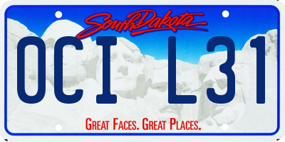 SD license plate 0CIL31