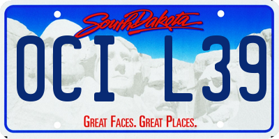 SD license plate 0CIL39