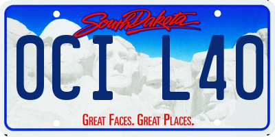 SD license plate 0CIL40