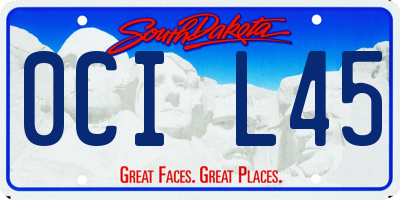 SD license plate 0CIL45