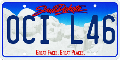 SD license plate 0CIL46