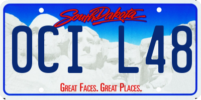 SD license plate 0CIL48