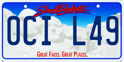 SD license plate 0CIL49