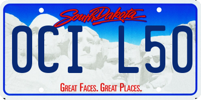 SD license plate 0CIL50