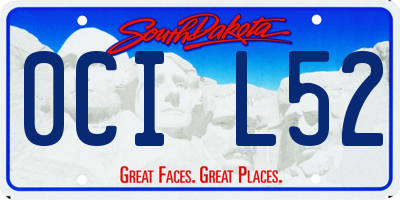 SD license plate 0CIL52
